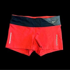 Nike Women's Red and Black Athletic Shorts